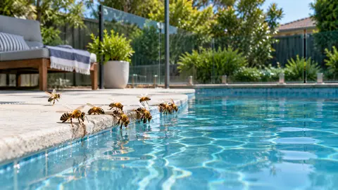 Bees Drinking at a Melbourne Pool: Removal or Advice?