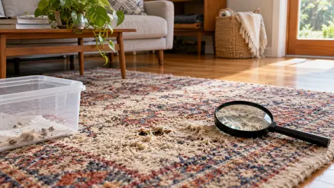 Carpet Beetle Signs in a Wool Rug: Melbourne Assessment Guide