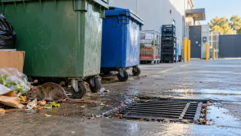 Pests Near Commercial Bins and Drains in Melbourne