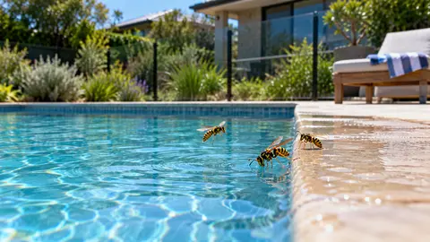 Wasps Around a Melbourne Pool: Do You Need Nest Removal?